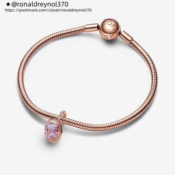 Pandora Planet Saturn Sparkling Dangle Charm - Picture 3 of 5